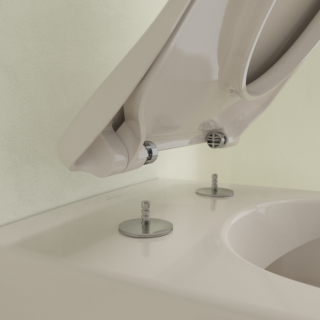 Унитаз подвесной Villeroy Boch  Subway 2.0 с открытым смывным краем Pergamon Бежевый